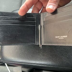 Ysl men’s leather wallet